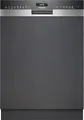 Produktbild: Siemens SN55ES12CE, iQ500 Smarter Geschirrspüler, Teilintegrierte Spülmaschine, 60 cm, Made in Germany, Besteckschublade, Besonders leise, varioSpeed, autoOpen dry, rackMatic, Innenlicht, glassZone