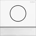 Produktbild: Gira Türstationsmodul 106 | 1 Klingeltaste | Echtmetall | Bus-System | verkehrsweiß | 106,5x106,5 mm | 5565902