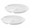 Produktbild: WESTMARK Mikrowellenbehälter Menüteller mit 3 Einteilungen, 2 Stück, Durchmesser: 25 cm, Kunststoff, PP, von -20 °C bis + 90 °C, BPA-frei