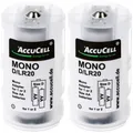 Produktbild: AccuCell Universal Mono D Adapter im 2er Pack für 1 oder 2 Mignon, AA, LR6, FR6 Batterie oder Akku