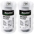 Produktbild: Universal Mono D Adapter im 2er Pack für 1 oder 2 Mignon, AA, LR6, FR6 Batterie oder Akku