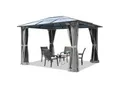 Produktbild: TOOLPORT Hardtop Gartenpavillon Moonlight Deluxe , inkl. 4 Seitenteile 3x3 m
