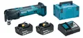 Produktbild: Makita Akku-Multifunktionswerkzeug DTM51Z 18V mit 2 Akkus 3Ah + Lader im Koffer