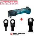 Produktbild: Makita 18 Volt Akku Multifunktionswerkzeug DTM51Z + 3 tlg. Sägeblatt Set
