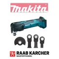 Produktbild: Makita 18 Volt Akku Multifunktionswerkzeug DTM51Z + 4 tlg. Sägeblatt Set