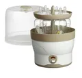 Produktbild: H+H Dampfsterilisator BS 29, 6 Babyflaschen, Fläschchen, Sterilisator, 11 min, weiß/beige