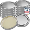 Produktbild: WELLGRO 50x Einmachdeckel TO 82 silber - Ersatzdeckel für Einmachgläser, Schraubdeckel, Twist-Off-Deckel aus Metall