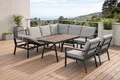 Produktbild: Gardissimo Gartenlounge-Set Andorra Alu Dining Lounge set mit hohen Tisch in Nonwood, (Spar-Set, 4-tlg., komplett-Set), wetterfest / pflegeleicht / Tisch in Dininghöhe