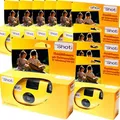 Produktbild: 10x Photo PORST Einwegkamera Edition Topshot in gelb, Hochzeitskamera/Partykamera (je 27 Aufnahmen, 10er Pack)