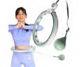 Produktbild: HMS Hula-Hoop-Reifen Hula Hoop mit Gewicht und Zähler Fitnessgerät Sportgerät Fitnessring, verstellbarer Hula-Hoop-Reifen mit einem Schwerkraftball
