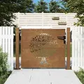 Produktbild: vidaXL Gartentor 105x130 cm Cortenstahl Baum-Design