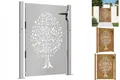 Produktbild: Gartentor 105x130 Cm Cortenstahl Baum-Design Abschließbar Zauntor
