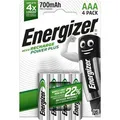 Produktbild: Energizer Akku Power Plus, 1,2 V, 700 mAh, AAA, NiMH, 4 Stück