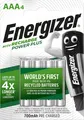 Produktbild: 12x Energizer Power Plus AAA 700 mAh Akku (3x 4er Blister) NiMh Micro 1,2V, HR03