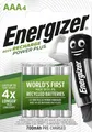 Produktbild: 4x Energizer Power Plus AAA HR03 Wiederaufladbare Batterien 700mAh NiMH