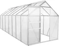 Produktbild: Zelsius Aluminium Gewächshaus für den Garten | 430 x 190 cm | 6 mm Platten | Vielseitig nutzbar als Treibhaus, Tomatenhaus, Frühbeet und Pflanzenhaus