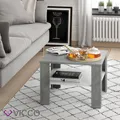 Produktbild: Couchtisch Wohnzimmer Sofatisch Kaffeetisch Homer Beton Weiß 60x60 cm Vicco