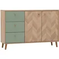 Produktbild: Schildmeyer Sideboard Visby 73,9 cm x 109 cm x 33 cm Pistazie Fischgräte