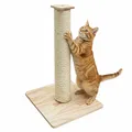 Produktbild: 62cm Sisal Kratzsäule für Katzen mit Bambus Bodenplatte - Kratzbaum Klein Stabil