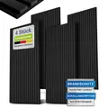 Produktbild: Juskys Wandpaneele Akustik 4er Set 2,88 qm - Holzfurnier & reduziert Hall und Lärm - Schwarz