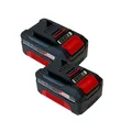 Produktbild: Einhell 2x Power X-Change Akku 18 V 4,0 Ah Li-Ion ( 2x 4511396 ) Ladestandanz.