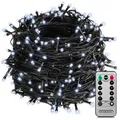 Produktbild: MONZANA® 200 LED Lichterkette 20m Weihnachtsbaum Außen Innen Timer 8 Modi Dimmbar Fernbedienung IP44 Fenster Deko Weihnachten Beleuchtung Kaltweiß