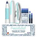 Produktbild: Superstudent Tintenroller - Nachfüllbarer Stift für Uni Schule & Büro Türkis ...
