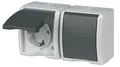 Produktbild: REV-Ritter Feuchtraum Aufputz Steckdose 2-fach AquaForm, IP 44, grau