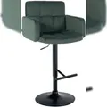 Produktbild: CLP Barhocker Los Angeles Samt dunkelgrün/schwarz
