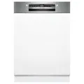 Produktbild: Bosch SMI4ECS32E, Serie 4, Smarter Geschirrspüler Teilintegriert 60 cm, Besteckschublade, Made in Germany Spülmaschine, extra Trocknen, starke Reinigung, sehr leise, Automatikprogramme, Edelstahl