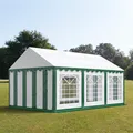 Produktbild: TOOLPORT Partyzelt Festzelt 3x6 m Garten-Pavillon PVC Plane 700 N in grün-weiß Wasserdicht