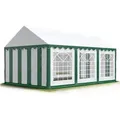 Produktbild: Party-zelt Festzelt 3x6 M Garten-pavillon -zelt Pvc Plane 700 N In Grün-weiß Wasserdicht - Toolport