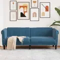 Produktbild: vidaXL Sofa 3-Sitzer Blau Samt