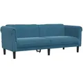 Produktbild: vidaXL Sofa 3-Sitzer Blau Samt