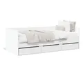 Produktbild: vidaXL Bett, Tagesbett mit Schubladen Weiß 75x190 cm Holzwerkstoff