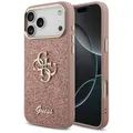 Produktbild: CG MOBILE Guess Fixed Glitter Groß 4G Metallrahmen Hülle für iPhone 17 Pro Max (Pink)