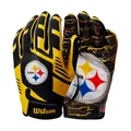 Produktbild: Wilson NFL Stretch Fit Adult Receiver Handschuhe - Team Pittsburgh Steelers