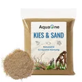 Produktbild: AquaOne Aquarium Kies Sand 5 kg I Bodengrund hell schwarz bunt fein mittel grob I Aquariumkies Premium Qualität I Quarzsand Aquariumkies Deko Aquascaping Körnung (Bernstein 0,1-0,5mm)
