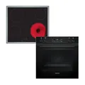 Produktbild: Bosch HBD230CR63 Backofen Set, Einbau-Backofen 60 cm, HBA510BA3, Serie 2, Schwarz, 3D Heißluft, Schnellaufheizung & Elektro-Kochfeld 60 cm, PKE645BA2E, Serie 4, Touch Bedienung, Edelstahlrahmen