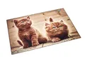 Produktbild: Läufer 46650 Schreibtischunterlage Katzen Neugierige Kätzchen, 53x40 cm, rutschfeste Schreibunterlage für Kinder, Zubehör für Kinderschreibtisch, mit transparenter Seitentasche