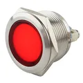 Produktbild: SeKi 22mm LED-Kontrollleuchte in Rot 6-24V; V2A Edelstahl Signalleuchte - Anzeigenlampe, Indikator, Kontrolllampe, Betriebsanzeige