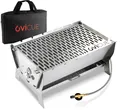 Produktbild: ovicue Gasgrill Steckbarer mobiler Tischgrill Gr. L, aus Edelstahl in Edelstahl zur