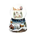 Produktbild: XXL Schneekugel mit Rotierung, Schneewirbel und Sound, Maße H/B/Ø Kugel: ca. 19,5 x 13,5 cm/Ø 12 cm.