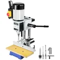 Produktbild: VEVOR Desktop-Stemmmaschine 750 W 2800 U/min Hohlstemmmaschine Holzbearbeitungs-Stemmmaschine zum Bohren von runden oder quadratischen Löchern in ...