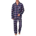 Produktbild: Normann Pyjama Normann Herren Flanell Schlafanzug Pyjama - auch in Übergröße blau|rot 64-66