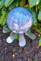 Produktbild: Jürgen Bocker Garten-Ambiente Blütenzauber Rotterdam Rosenkugel 15 cm Edelstahl Gartenstecker Deko mit Stab 80 cm (blau)