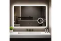 Produktbild: GIMBELEN Badspiegel mit LED-Beleuchtung, Badezimmerspiegel 100x60 cm, dimmbar (1-St), 3-facher Vergrößerung, Anti-Beschlag, Speicherfunktion, IP44