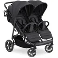 Produktbild: Hauck Geschwisterwagen Uptown Duo, Schwarz, Textil, 94x77.5x103 cm, Verdeckung abnehmbar, 5-Punkte-Gurt, Doppelbremse, abnehmbarer Schutzbügel, Baby on Tour, Kinderwagen, Geschwisterwagen & Zwillingswagen