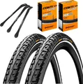 Produktbild: 2x Continental Reifen Ride Tour Schwarz Reflex 28x1,60 (42-622)+ DV + Reifenheber