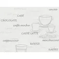 Produktbild: Vliestapete Kaffeemotiv Silber - 1,005.00 x 53.00 cm